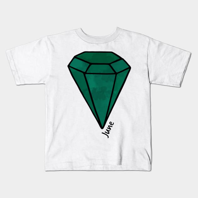 June Alexandrite Birthstone Kids T-Shirt by murialbezanson